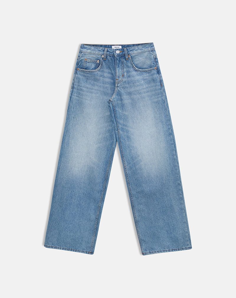 Image of Low Rise Roomy Jeans in Bright Blue Used