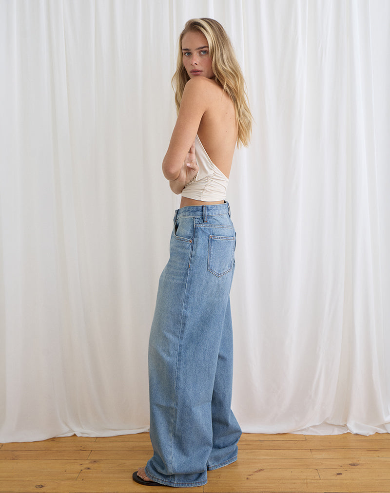 Image of Low Rise Roomy Jeans in Bright Blue Used