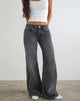 Image of Low Rise Slouchy Flare Jeans in Washed Black Grey