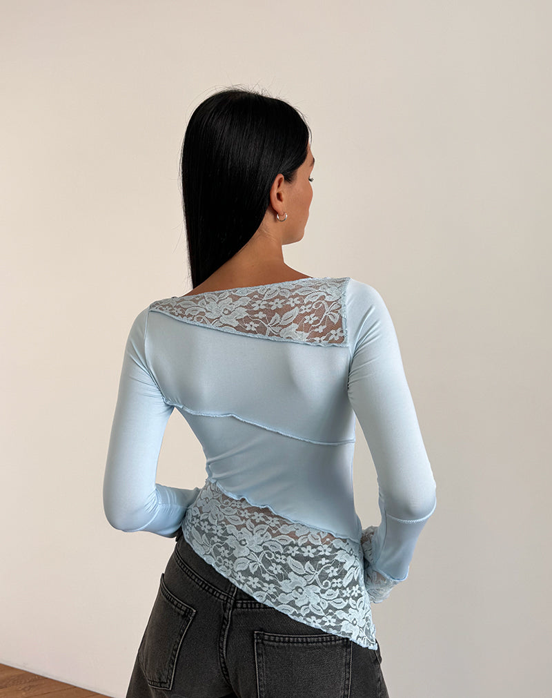 The Lochlan Top in Light Blue