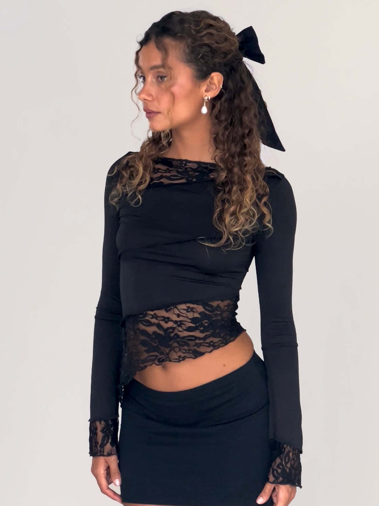 Gigi Black Sparkly Mini Skirt (with black leggings attached) – Leggsington