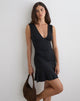 Image of Luscian Plunge Mini Dress in Black