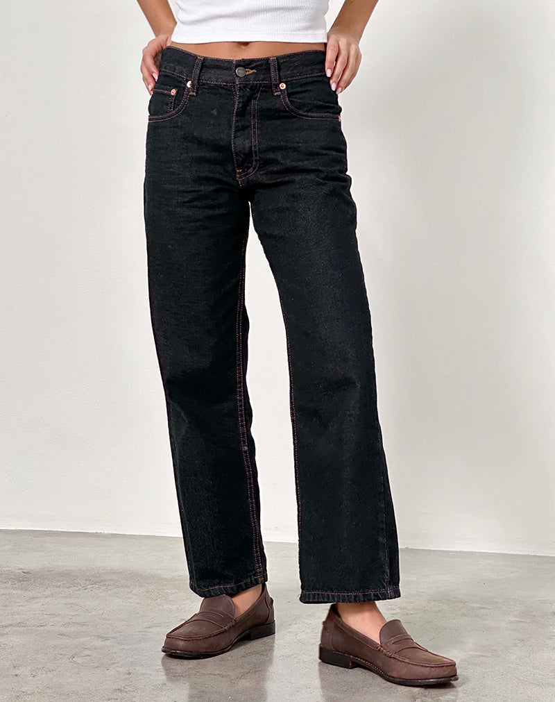 Indigo Mid Rise Jeans | Awkward Parallel – motelrocks.com