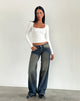 Image of Low Rise Parallel Jeans in Amber Wash