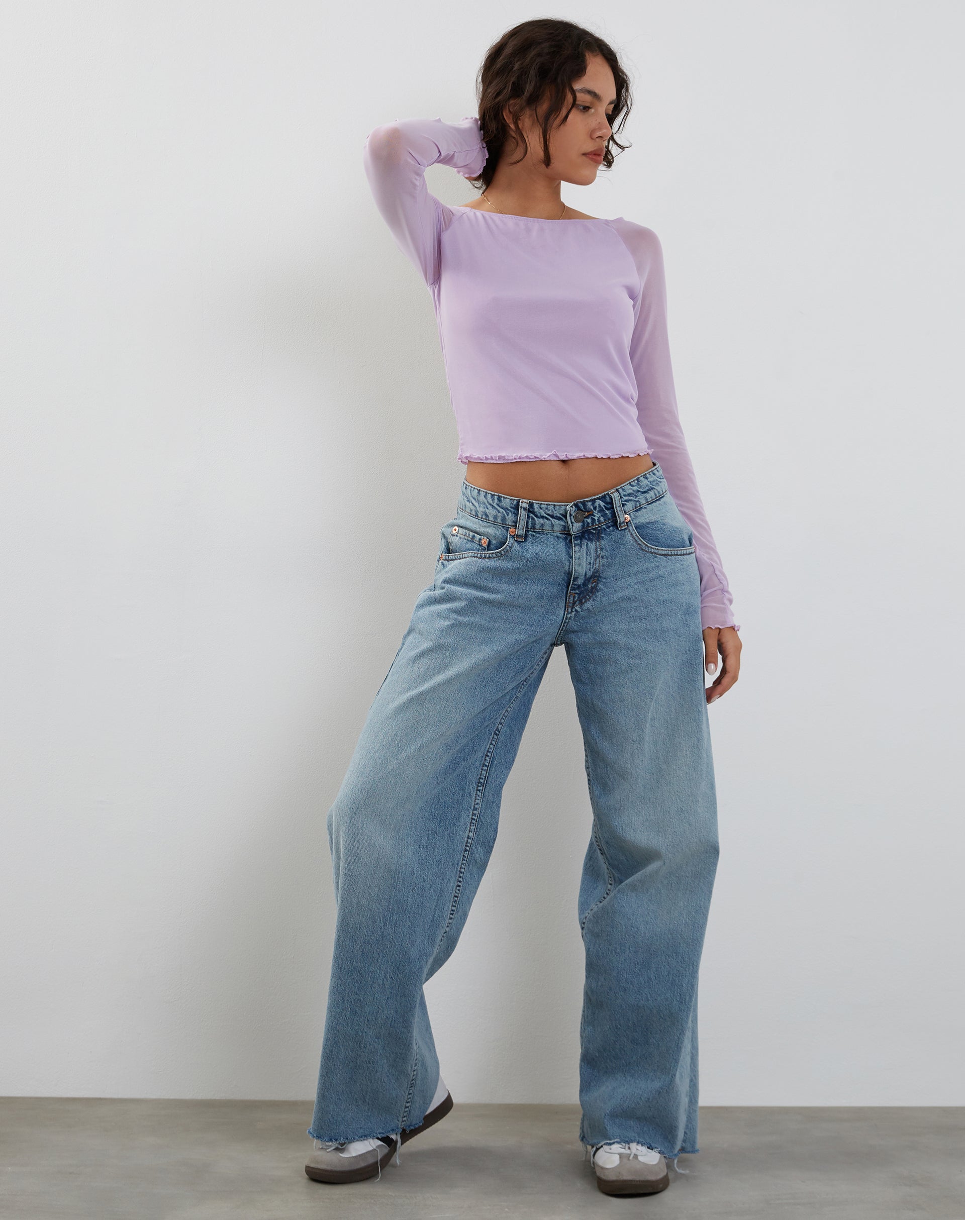 Image of Mahira Long Sleeve Top in Lilac