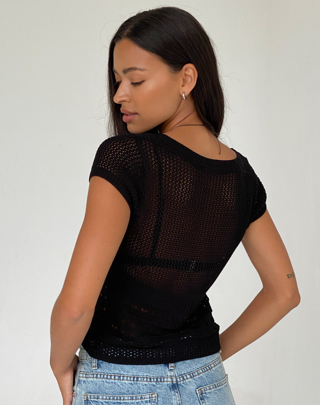 Maika Knitted Top in Black