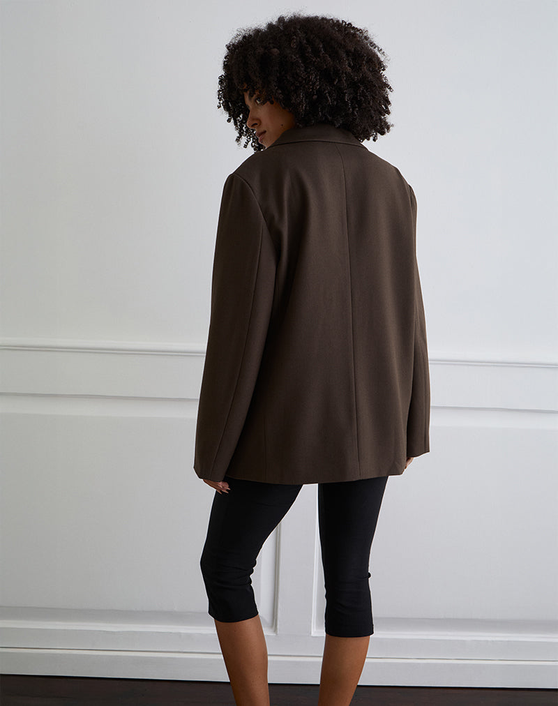 Image of Maiwa Textured Tailoring Blazer in Brown