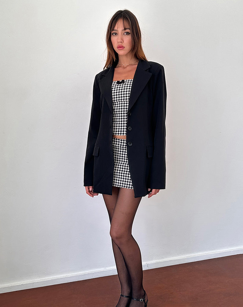 Image of Malana Slim Fit Blazer in Tailoring Black