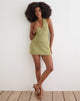 Image of Malvara Halterneck Mini Dress in Sequin Knit Green