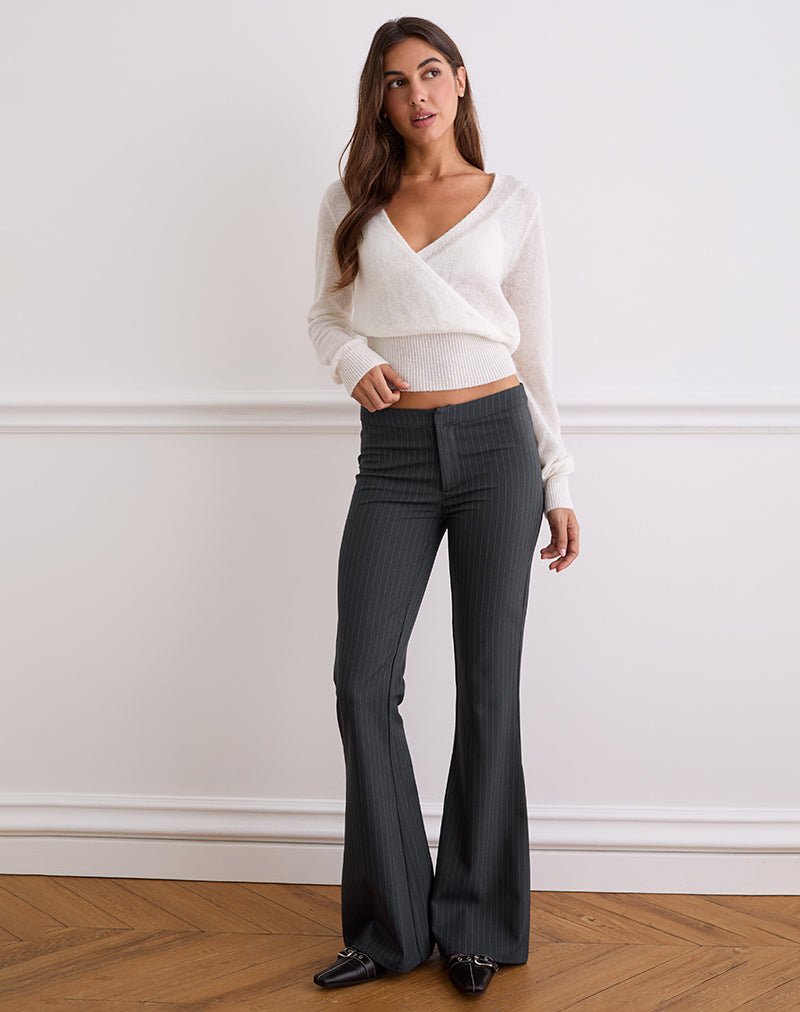 Image of Malvinas Trouser in Tailoring Grey Stripe