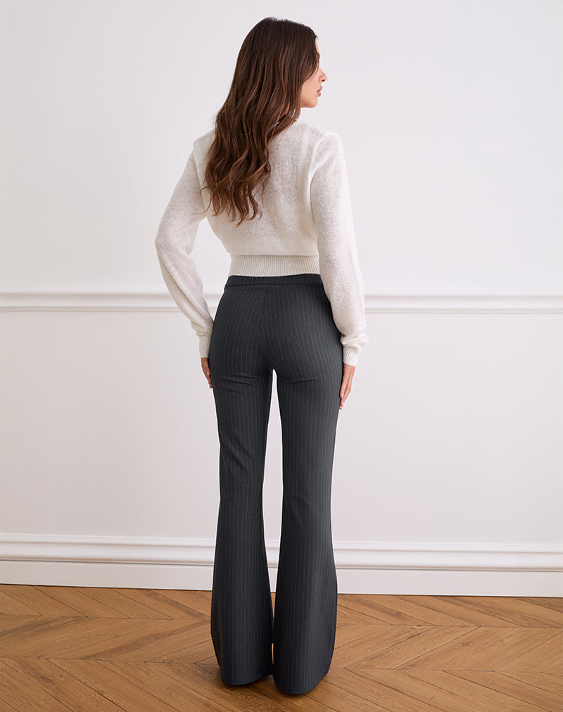 Image of Malvinas Trouser in Tailoring Grey Stripe