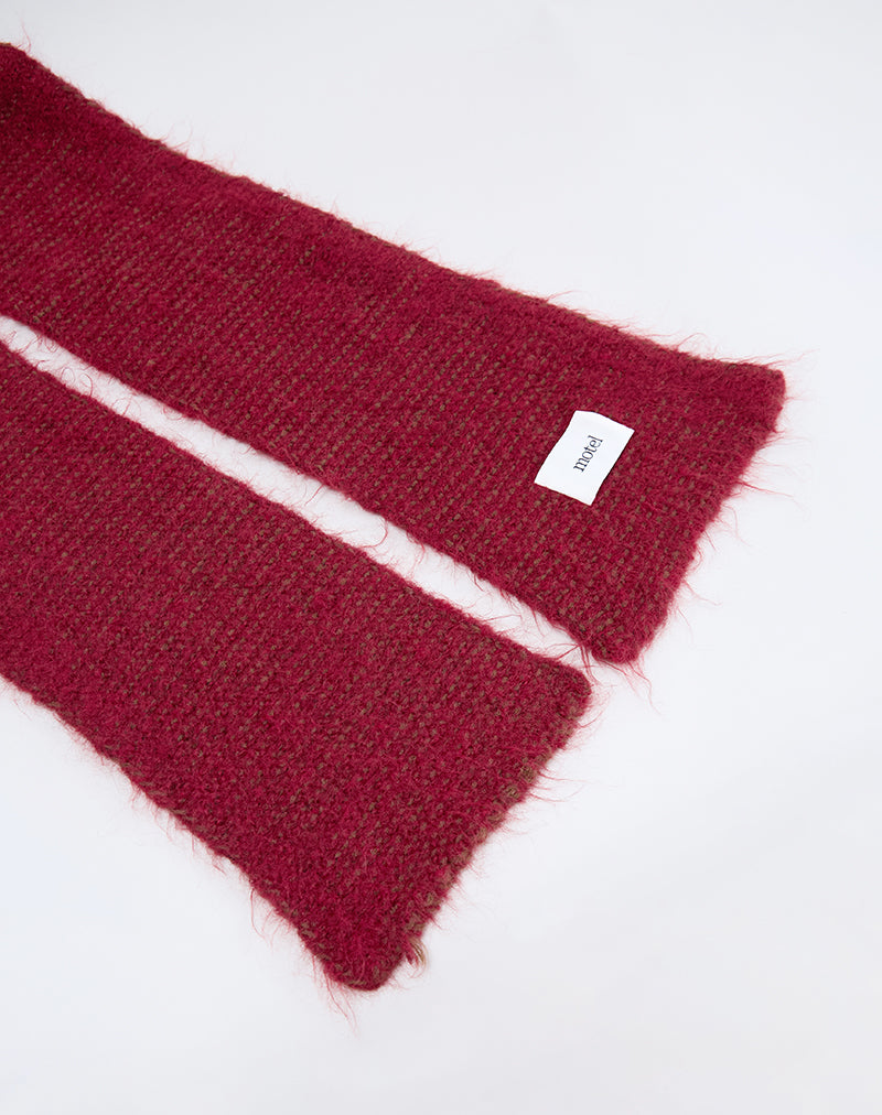 Image of Scarf in Plain Burgundy