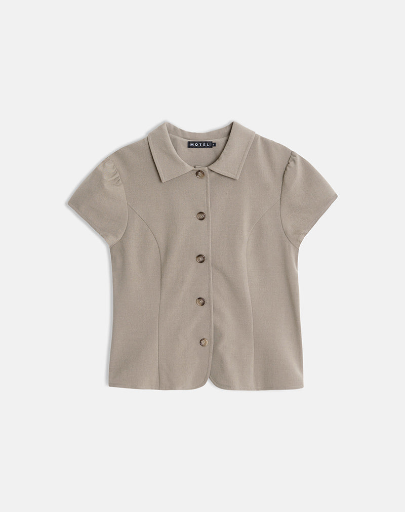 Image of Maorah Blouse in Tailoring Light Taupe