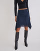 Image of Marella Midi Skirt in Chiffon Blue Graphite