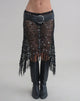Image of Maritza Midi Skirt in Crochet Knit Black