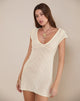 Image of Mariza Mini Dress in Pointelle Ivory