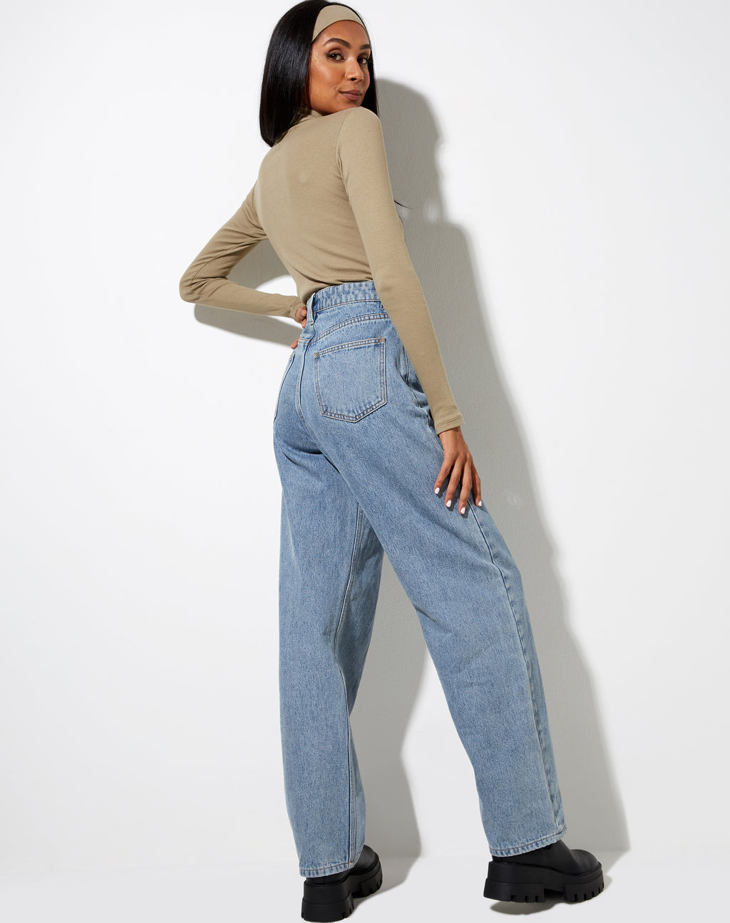 Matri Long Sleeve Top in Rib Eucalyptus