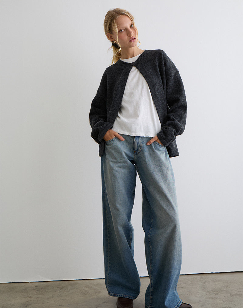 Image of Maureen Cardigan in Dark Grey