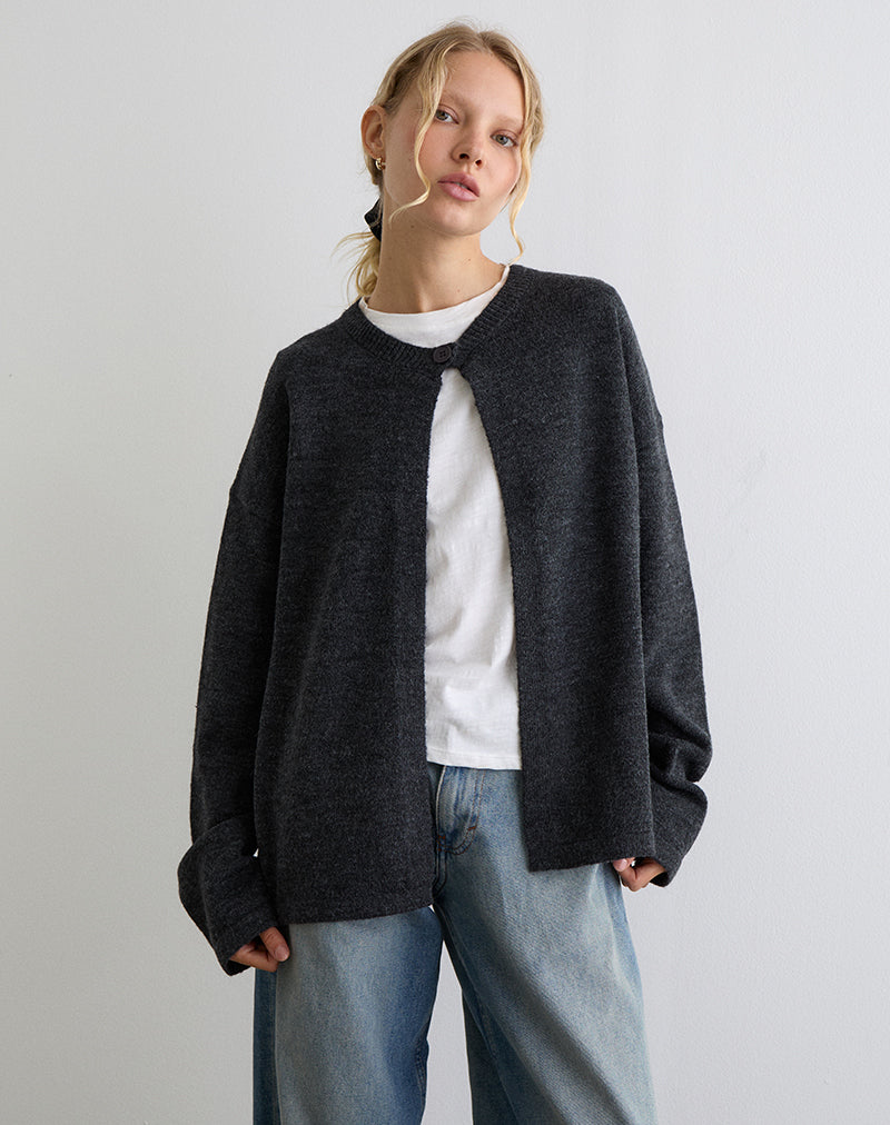 Image of Maureen Cardigan in Dark Grey