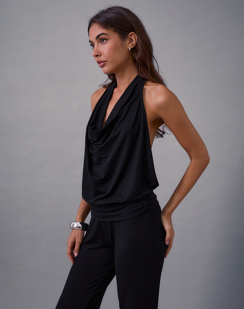 Image of Mayla Backless Jumpsuit in Black
