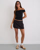 Image of Haruto Skort in Ditsy Rose Garden Black