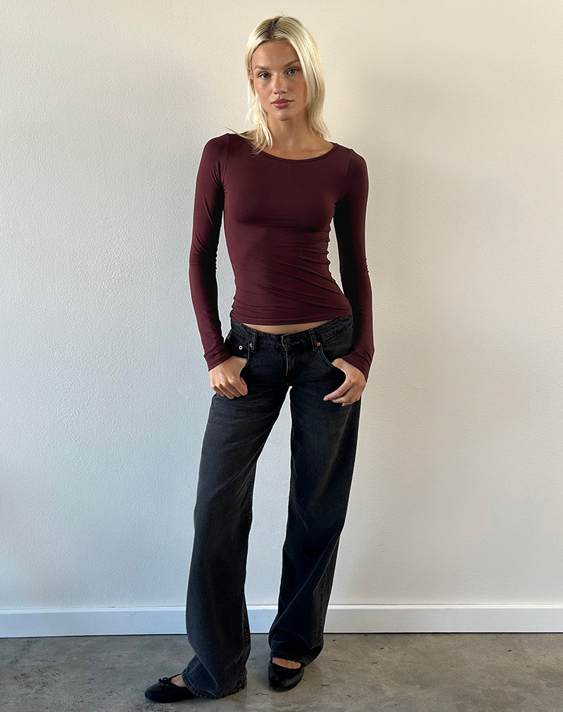 Image of Mazone Top in Dark Plum