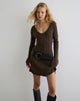 Image of Meghan Mini Dress in Dark Chocolate