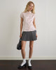Image of Meline Blouse in Satin Jacquard Pink
