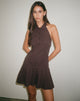 Image of Mikena Collared Dress in Deep Mahogany