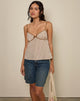 Image of Milota Cami Top in Brown Check