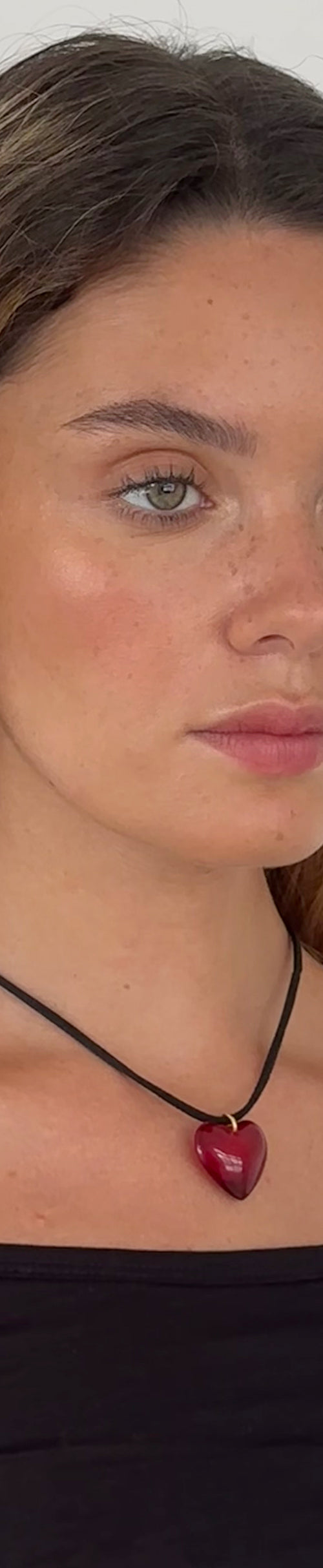 Image of Mimi Glass Heart Necklace by Gemini Jewels