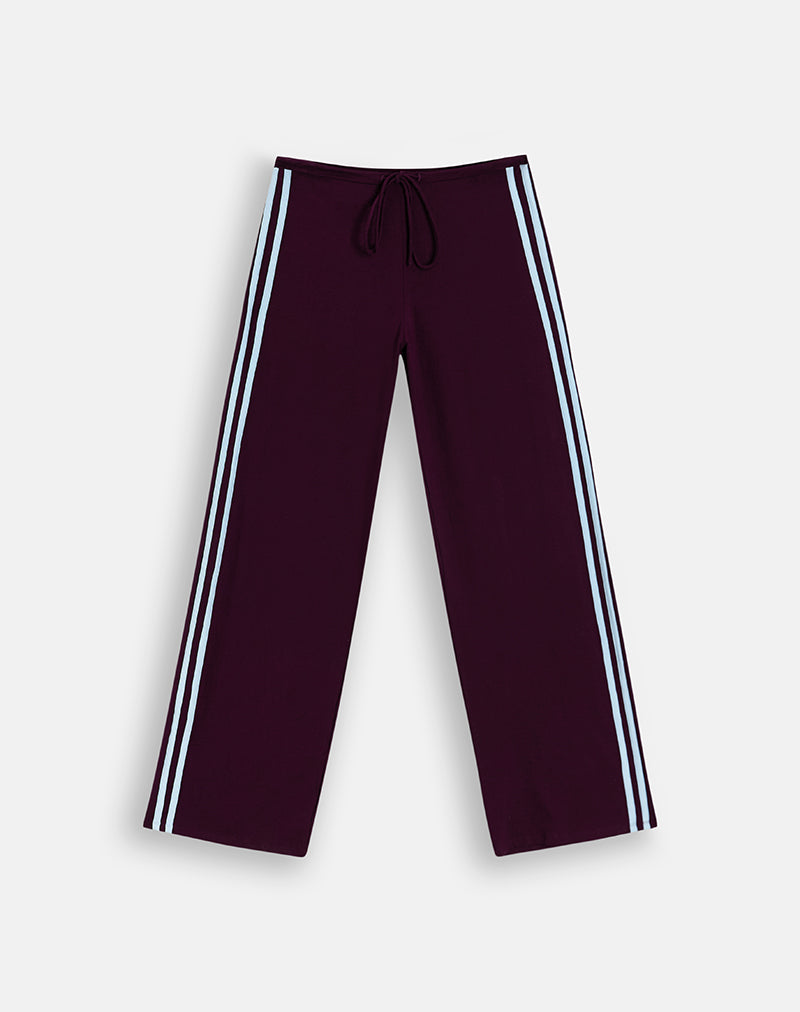 Image of Mipazu Trouser in Fig with Cool Blue Binding