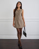 Image of Mirina Mini Dress in Tailoring Taupe