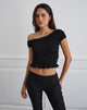 Image of Mirita Shirred Top in Black