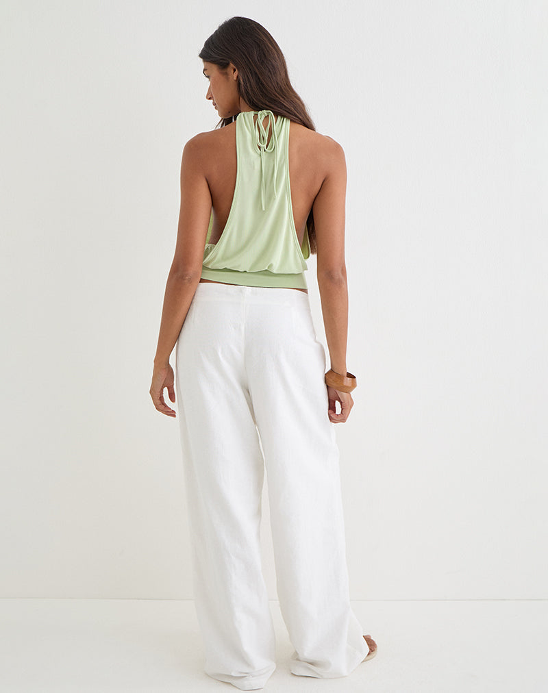 Image of Miruna Halterneck Top in Pistachio