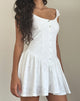 Image of Misty Mini Tea Dress in Broderie White