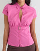 Image of Miyala Top in Poplin Pink Rose with Buckle