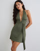 Image of Miyoko Halter Mini Dress in Green