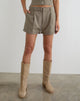 Image of Miluta Short in Tailoring Dark Beige