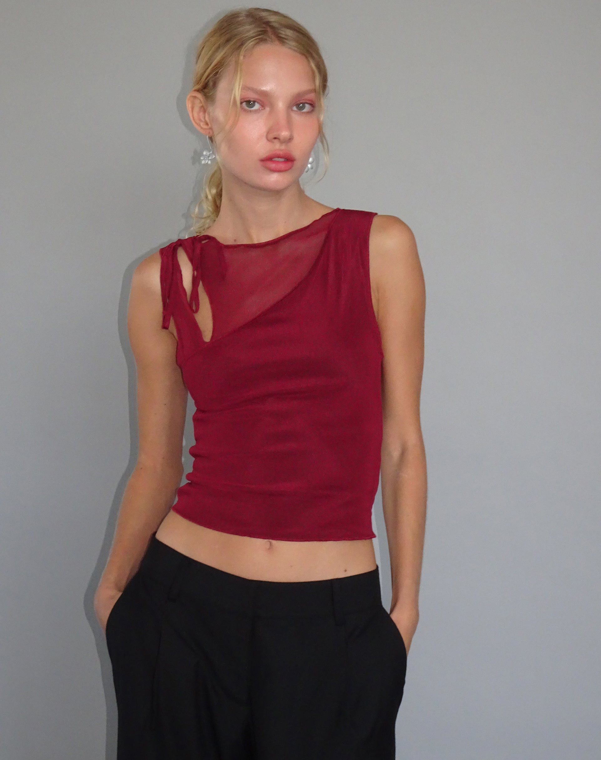 Vest Outfit Knit Vest Monki Shop Monki Strappy Pointelle Vest Top