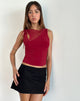 Image of Moni Vest Top in Mesh Cherry