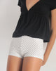 Image of Eunia Short in Micro Polka White