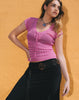 Image of Maika Knitted Top in Raspberry
