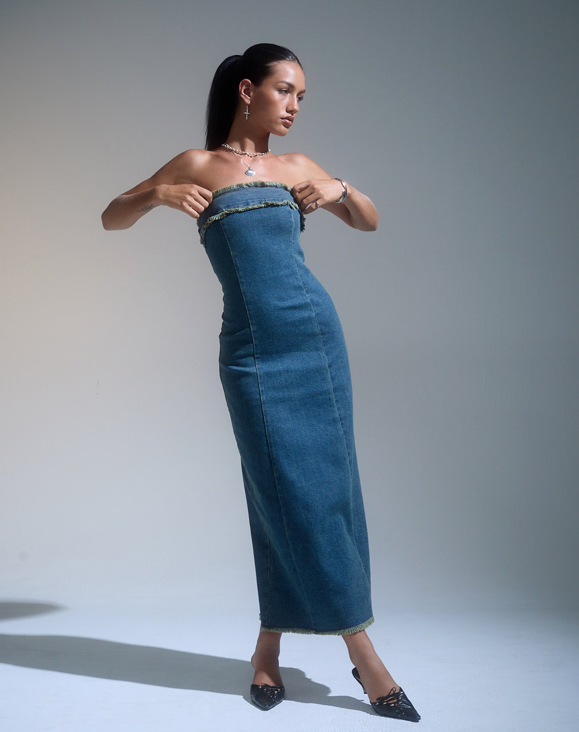 Maxi Denim Dress Versatility
