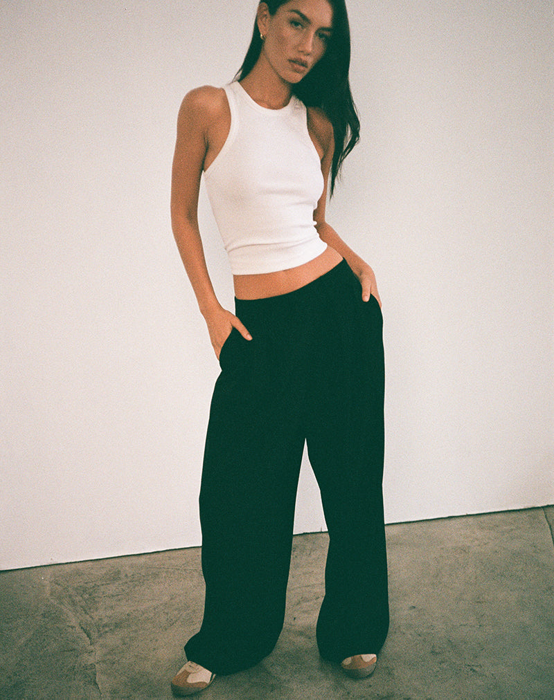 Image of Nala Pleated Trouser in Tailoring Black