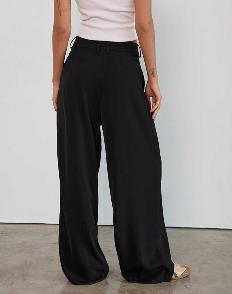 Image of Nala Pleated Trouser in Tailoring Black