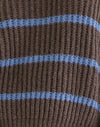 Brown with Blue Stripe