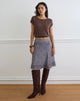 Image of Nanami Midi Skirt in Shadow Blossom Blue Chiffon