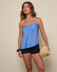 Image of Narella Top in Chiffon Stripe Blue