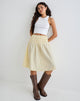 Image of Neleta Midi Skirt in Poplin Lemon